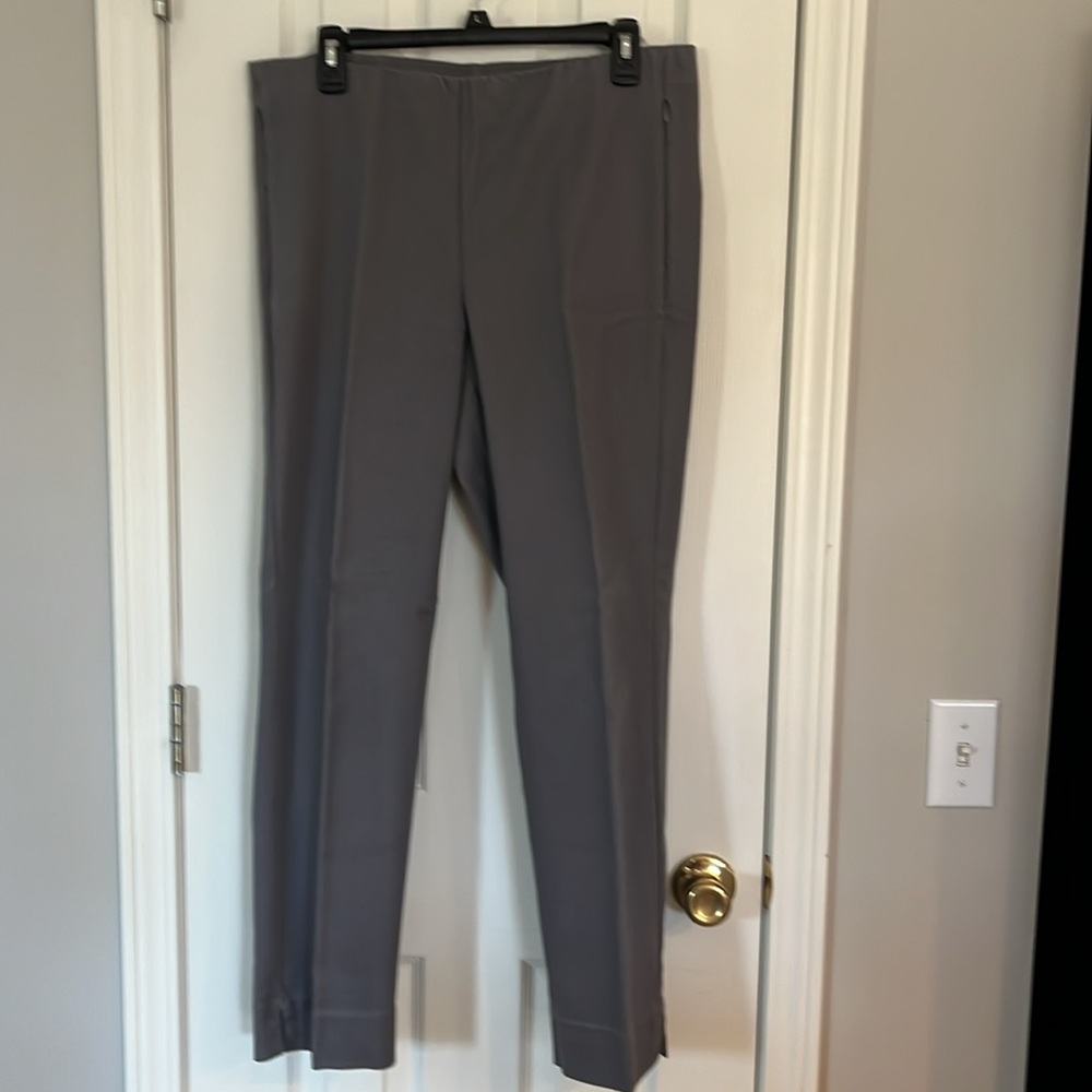JJILL gray cotton stretch slacks size 12